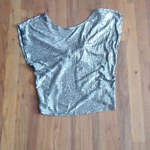 NWOT Silver Shimmer top